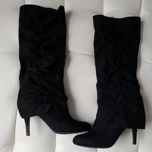 Suede Knee-high Boots